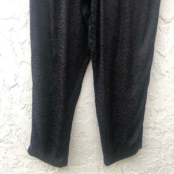 SUNDAYS Black Jacquard Tapered High Rise Trouser Pants Size 2 Zebra Print - Picture 11 of 12